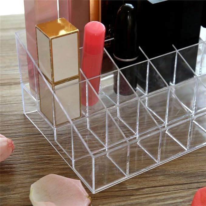 Acrylic Makeup Organizer 4 Tier Storage Rack Clear Cosmetic Shelf - Image 6
