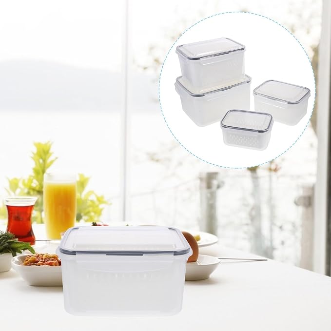 Stackable Refrigerator Organizer Bins Multipurpose Vegetable Fruit Storage - Image 4