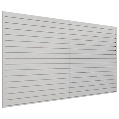 Slatwall Panel 8 FT x 4 FT, Interlocking Slat Wall Paneling, Wall Mounted PVC by Neoaider