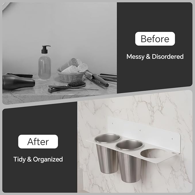 Hair Tool Organizer Wall Mount, Stainless Steel Hair Tool Holder - Image 8