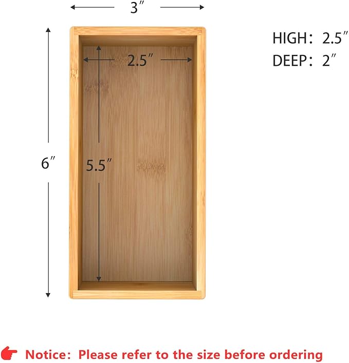 Bamboo Drawer Organizer Utensil Holder - Image 2