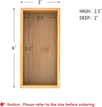 Bamboo Drawer Organizer Utensil Holder - Image 2