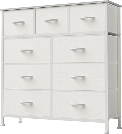 DUMOS 9 Drawer Dresser for Bedroom, Storage Organizer Chest of Drawers | Fabric by DumosLifestyle