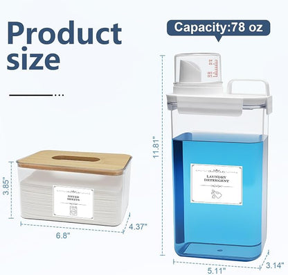 2+1 Pack Laundry Detergent Dispenser and Dryer Sheet Holder Set, 78 oz Laundry - Image 2