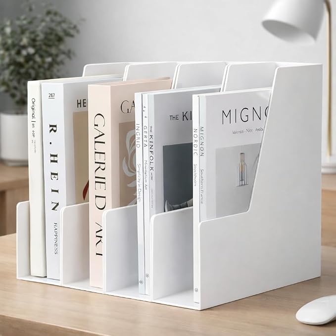 CiWiVOKi Vertical Magazine File Holder, 4 Pack, Notebooks and Paperwork - Image 9