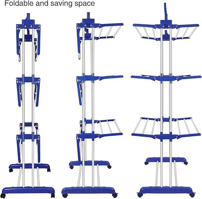 Bigzzia Clothes Drying Rack, Folding Stainless Steel Drying Rack Clothing - Image 5