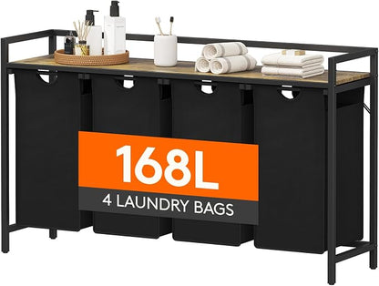Lifewit Laundry Hamper 4 Section, 168L Pull out Laundry Clothes Basket Organizer by Lifewit
