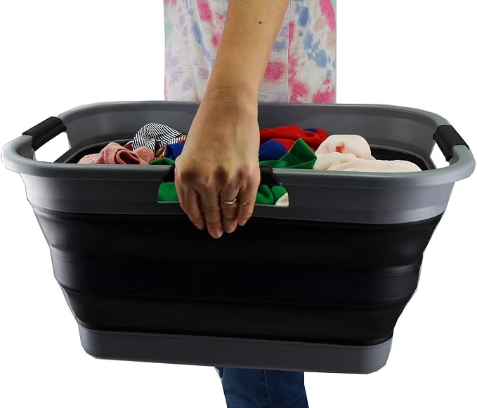 SAMMART 30L Collapsible Plastic Laundry Basket - Image 7