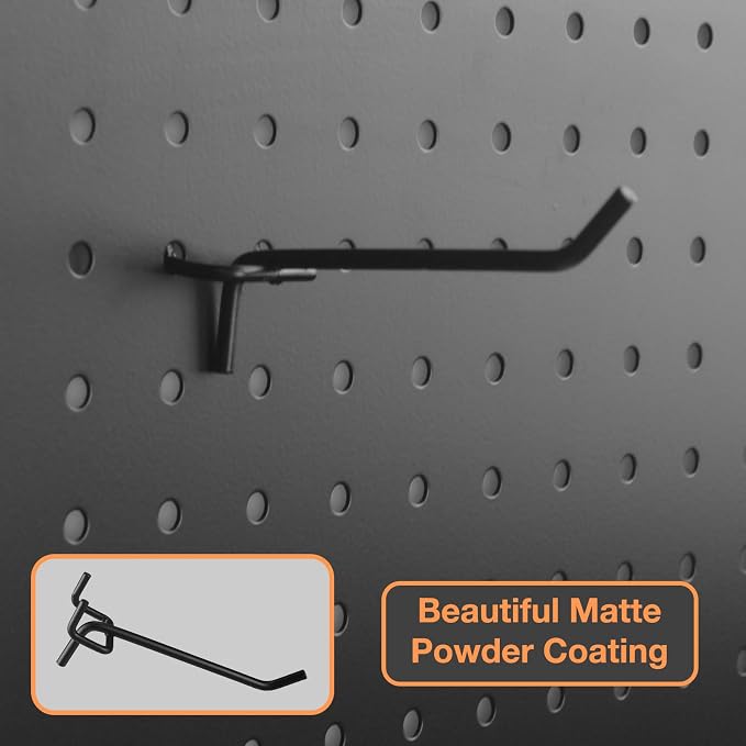 G.CORE 24-Pack Pegboard Hooks, Heavy Duty Metal Shelving Brackets, Wall - Image 7