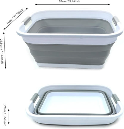 SAMMART 41L Collapsible Plastic Laundry Basket-Foldable Pop Up Storage - Image 5