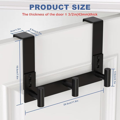 PMMASTO Over The Door Hooks, Fits 1-3/4" Thick Door No Drill Hooks - Image 3
