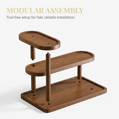 GDQ Wooden Display Organizer Stand, Perfume Organizer, Tea Set, Open Design - Image 9