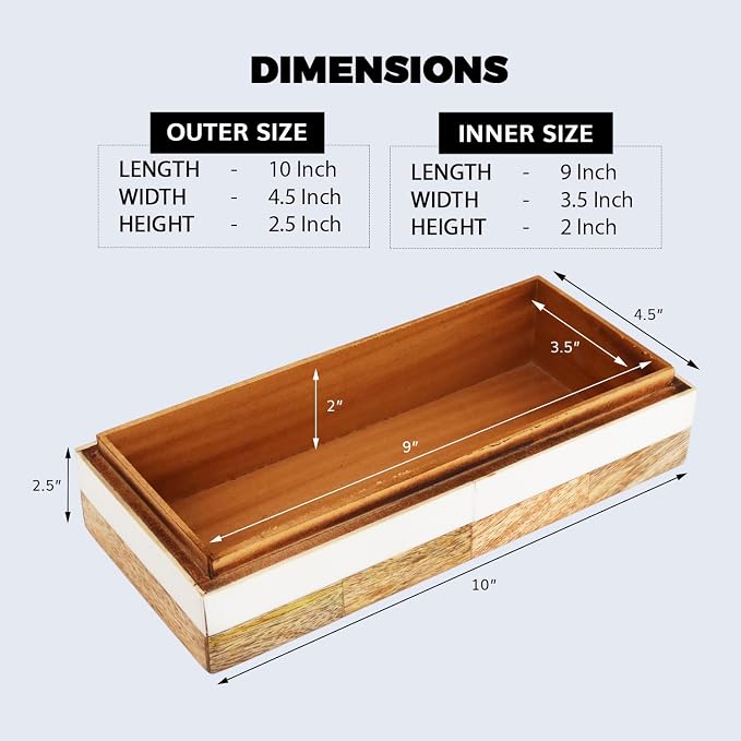 Handicrafts Home White Decorative Storage Box - Image 2