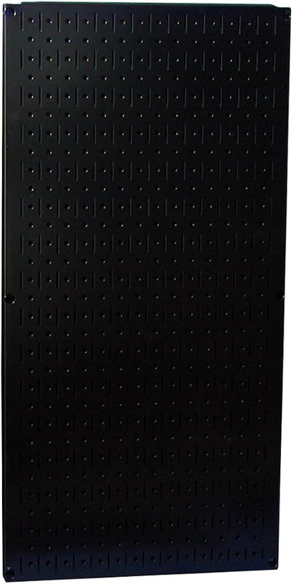 Wall Control Pegboard 32in x 16in Black Metal Pegboard Tool Board Panel by Wall+Control