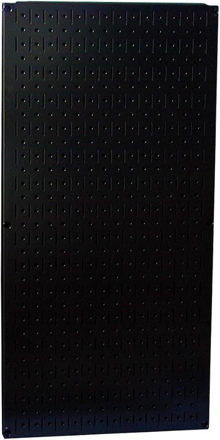 Wall Control Pegboard 32in x 16in Black Metal Pegboard Tool Board Panel by Wall+Control