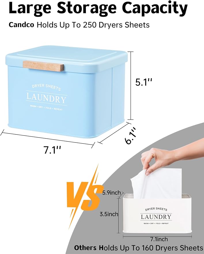 Dryer Sheet Holder with Hinged Lid - Image 2
