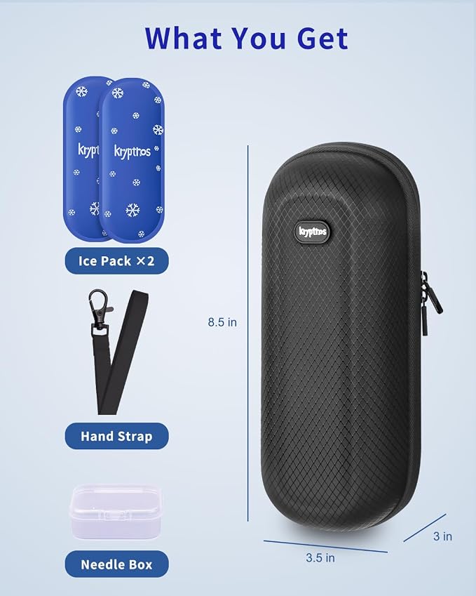 Krypthos Insulin Cooler Travel Case, Diabetes Travel Bag - Image 3