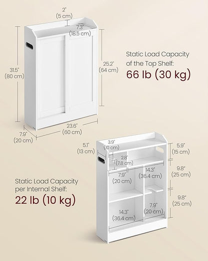 VASAGLE Narrow Storage Cabinet, Slim Floor Cabinet - Image 3