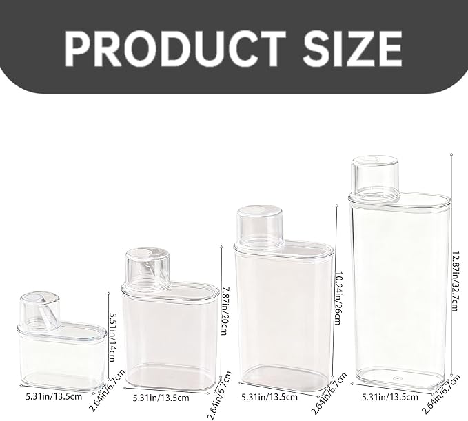 Clear Laundry Detergent Dispenser Container, Double Sealed Storage Tank - Image 6