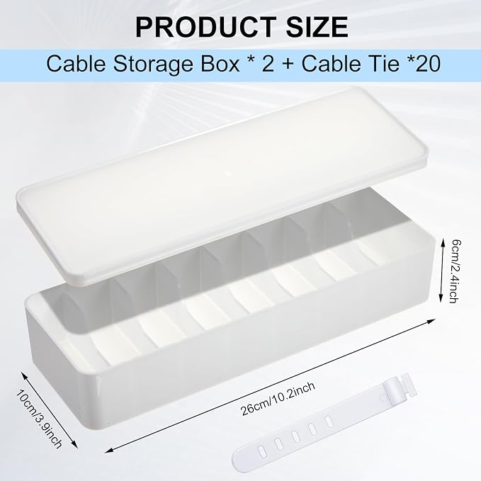 Tatuo 4 Pcs Cable Organizer Box - Image 2