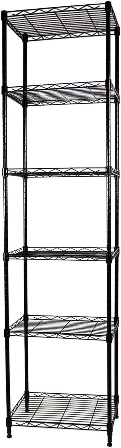 SUNLPH 6-Tier Wire Shelving Adjustable Shelves Unit Metal Storage Rack by SUNLPH