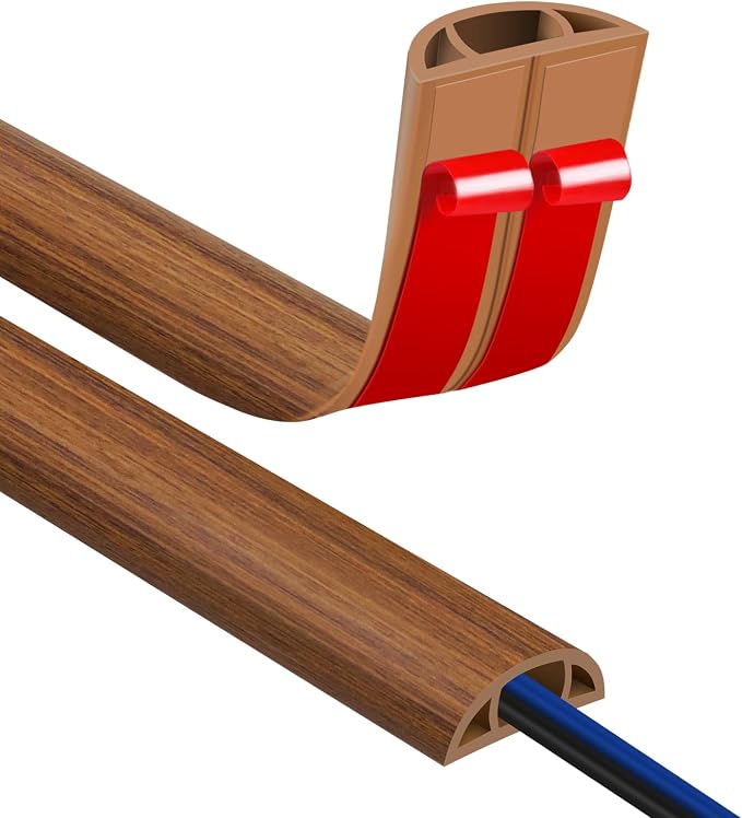 Floor Cord Covers for Wires 20FT Cable Hider Wire Cover Self Adhesive Cord by JAHOMFAI