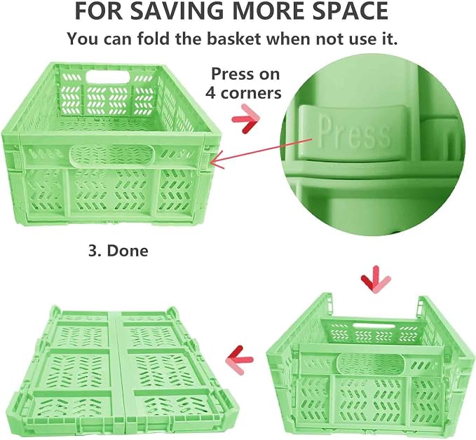 20L Folding Crate, Collapsible Storage Crates - Image 3