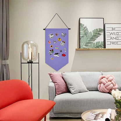 Wall Hanging Canvas Display Stand Enamel Pin Display Banner Holder Earrings - Image 2