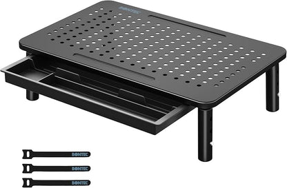 BONTEC 1 Pack Adjustable Monitor Stand Riser by BONTEC