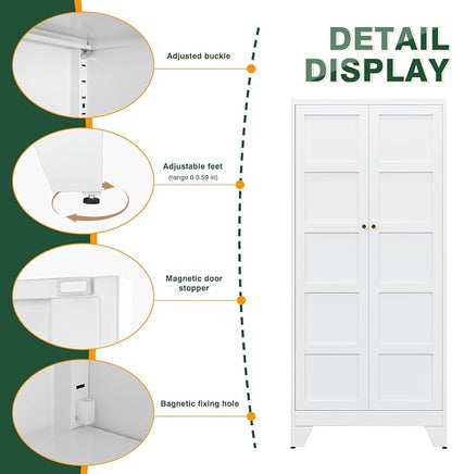 Letaya 72" H Metal Storage Cabinet - Image 4