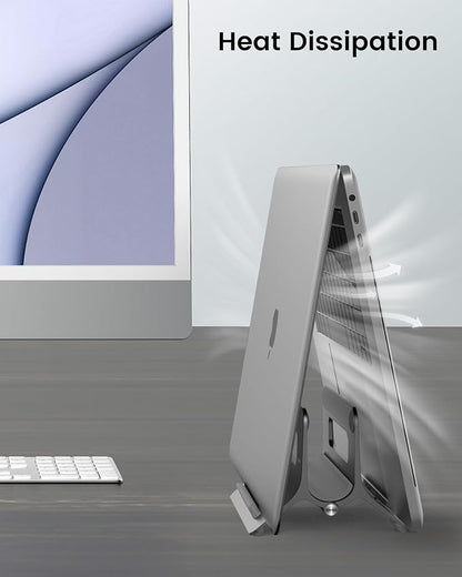 SODI Vertical Laptop Stand for Desk, Gravity Auto Lock MacBook Stand, Aluminum - Image 6