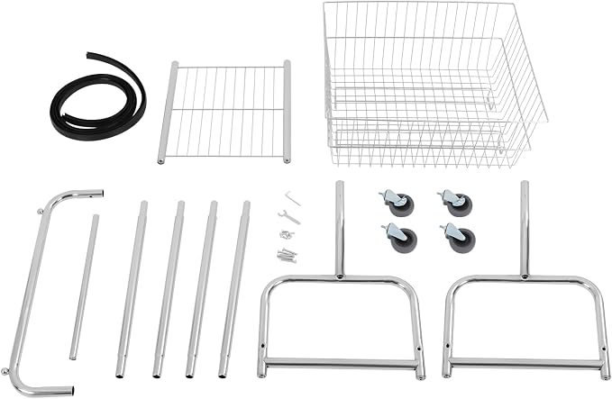 Heavy Duty Steel Wire Laundry Cart, Laundry Basket - Image 5
