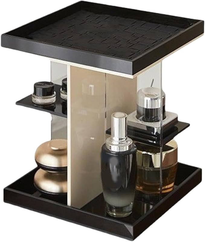 Rotating Makeup Organizer, 360 Degree Acrylic Cosmetic Storage Carousel - Image 9