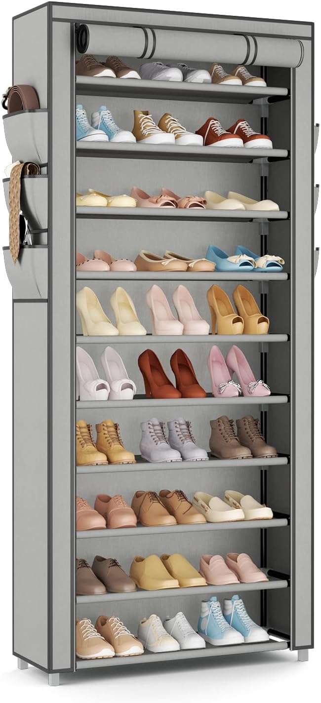 VTRIN Vertical Narrow Shoe Rack Organizer Tall Shoe Rack by VTRIN