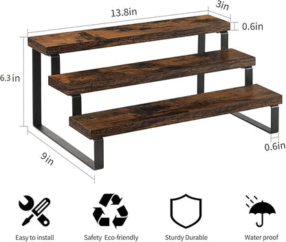 YINMIT Wooden Display Riser Stand, Tiered Perfume and Cologne Organizer Stand - Image 4