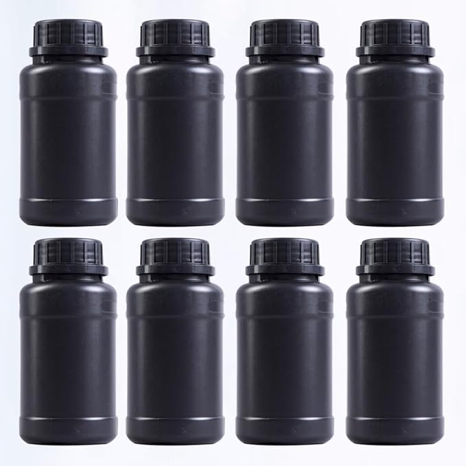 8pcs Black Hdpe Plastic Bottles - Image 7