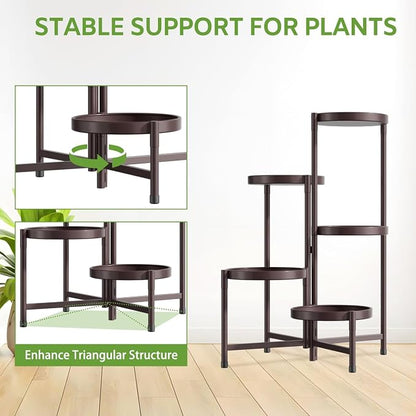 iDavosic.ly 5 Tier Large Plant Stand Indoor, 10 Inch Wide Tall Corner Metal - Image 6
