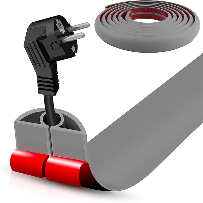 Floor Cord Cover Self Adhesive Cord Hider, 10FT Cable Management, Extension by DBHXXMB-HH