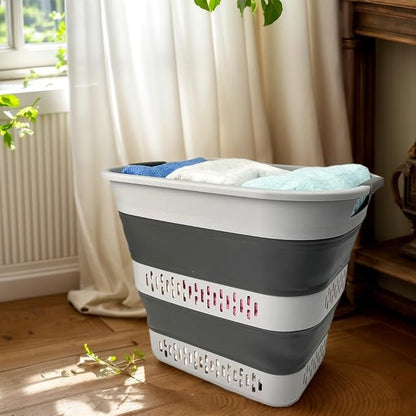 SAMMART 40L Collapsible Plastic Laundry Basket - Image 3