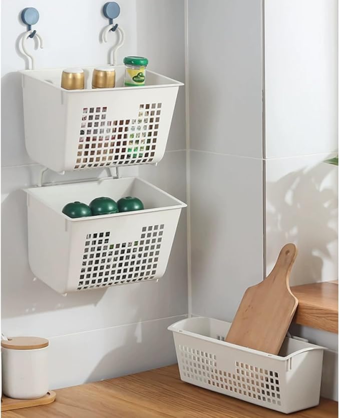 3PCS Plastic Hanging Baskets for Shower, Hanging Basket Organizer - Image 7