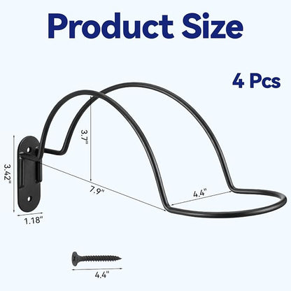 4 Pack Wall Mounted Helmet Rack, Storage Display Rack Helmet Holder Hook - Image 2