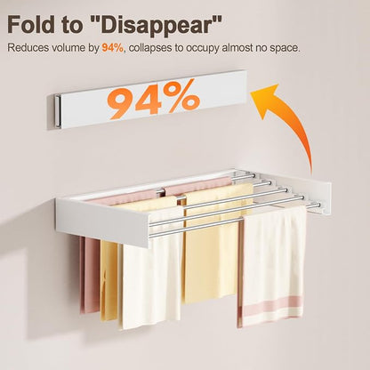 Wall Mounted Clothes Drying Rack Folding Indoor, Foldable Laundry Drying Rack - Image 5