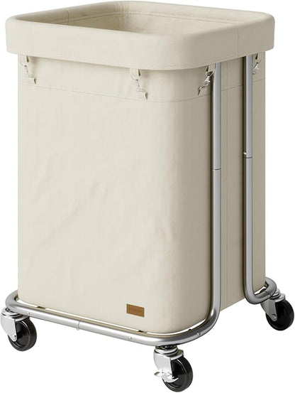 Laundry Basket with Wheels 150L/40Gal, Rolling Laundry Hamper with Steel Fram by Nunsino