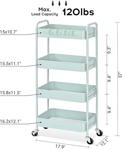 TOOLF 4-Tier Rolling Cart - Image 2