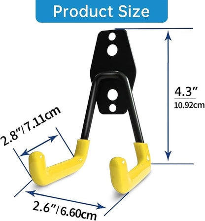 GeeWatom 2 Pack Garage Storage Utility Hooks，Garage Garden Tool Organizer，Steel - Image 2