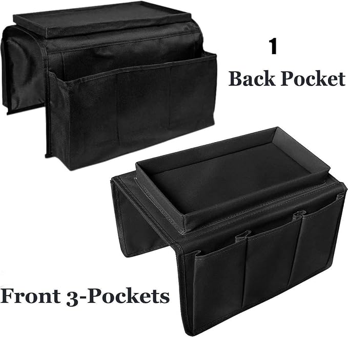 6 Pockets TV Remote Control Organizer, Home Sofa Console Folding Table - Image 4