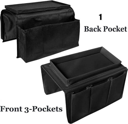 6 Pockets TV Remote Control Organizer, Home Sofa Console Folding Table - Image 4