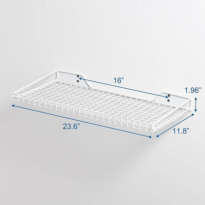 Wallmaster Heavy Duty Garage Wall Shelving 2 Pack 23.6"x11.8" Metal Wire - Image 3