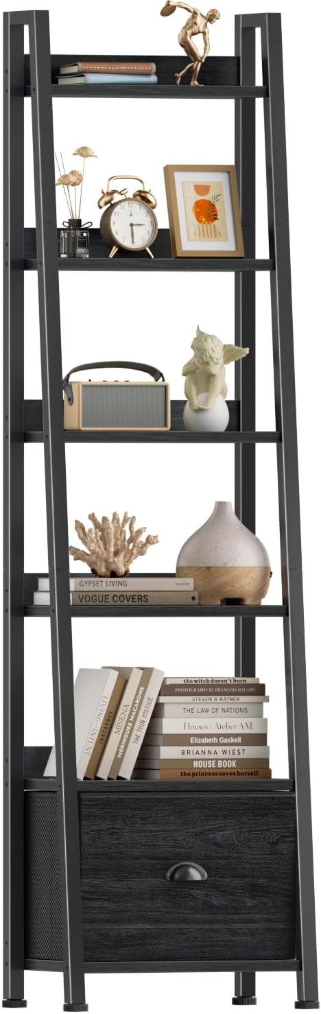 Furologee 6 Tier Ladder Shelf, Ladder Bookshelf by Furologee