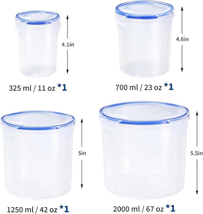 KIGI Food Storage Containers, Sugar & Pantry Dry Food, 8 Piece Set, 1.35Cup - Image 2